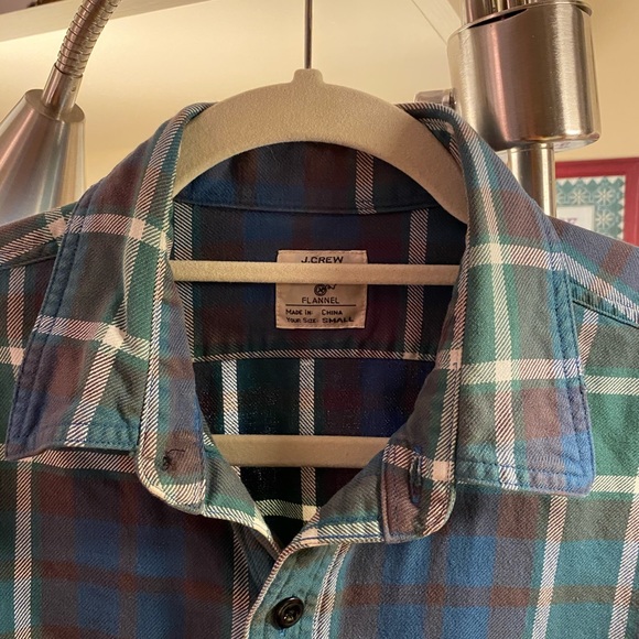 JCrew Mens Slim Fit Checkered Flannel Sz Small - Picture 2 of 4